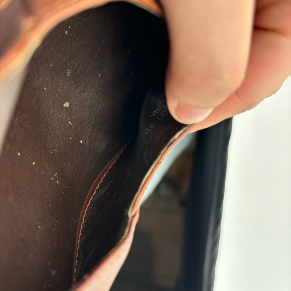 Cole Haan Women’s 9 Brown Leather Platform Woven Heels - Picture 7 of 7